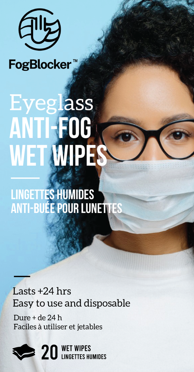 FogBlocker Anti-Fog Wet Wipes (20 wipes) - FogBlocker